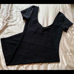 Black Tribal Print Mini Dress